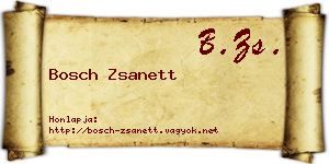 Bosch Zsanett névjegykártya